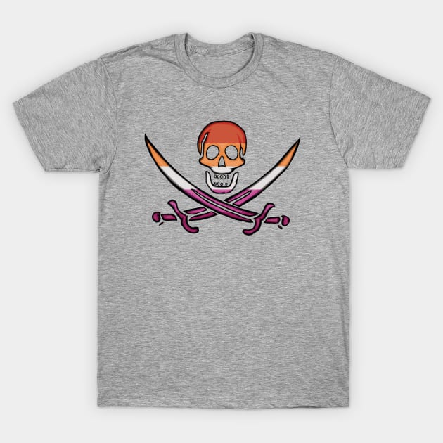 Lesbian Pirate Pride T-Shirt by BeSmartFightDirty